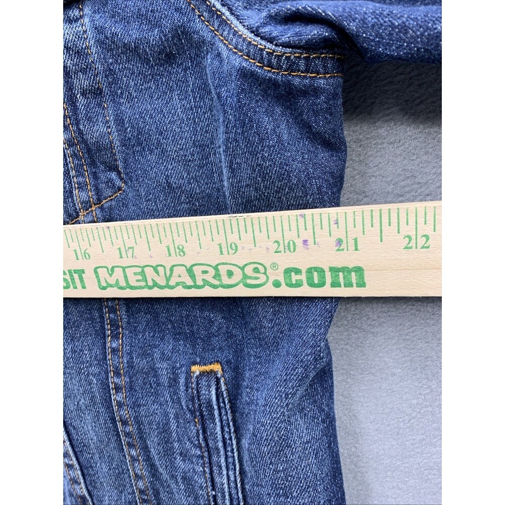 Tommy Hilfiger Denim Trucker Jacket Mens Distressed Blue Medium Wash Size Large - Picture 6 of 16